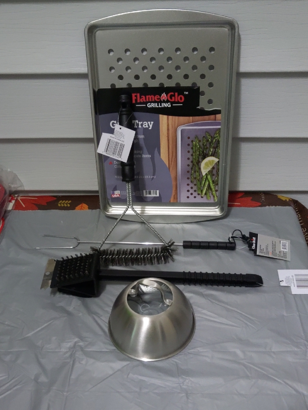 Stainless Steel Grilling Tool Set - Silver